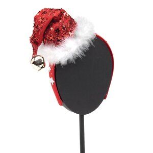 Red Santa Hat with Bell Headband New